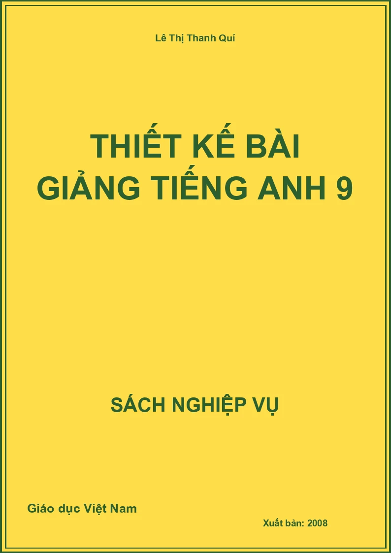 Thiết kế bài giảng Tiếng Anh 9