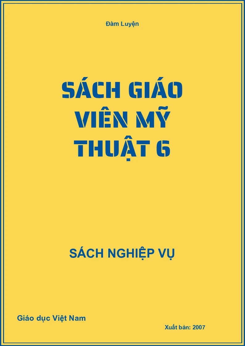 Sách Giáo Viên Mỹ thuật 6