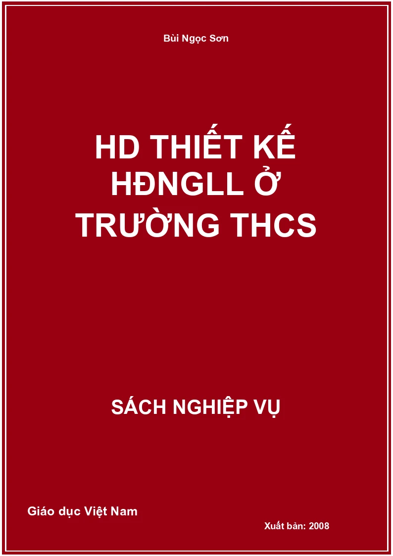 HD thiết kế HĐNGLL ở Trường THCS