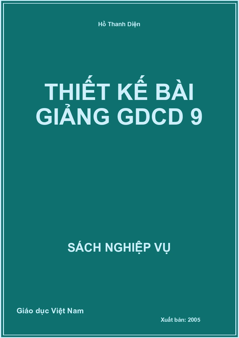 Thiết kế bài giảng Giáo dục công dân 9