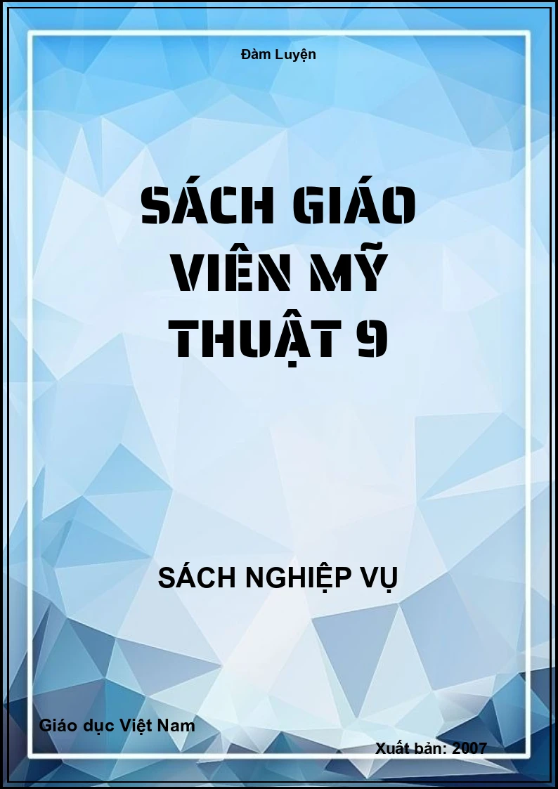 Sách Giáo Viên Mỹ thuật 9