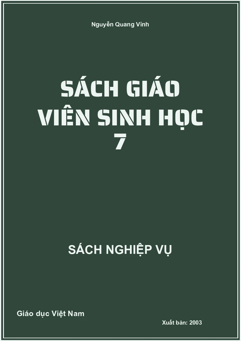 Sách Giáo Viên Sinh học 7