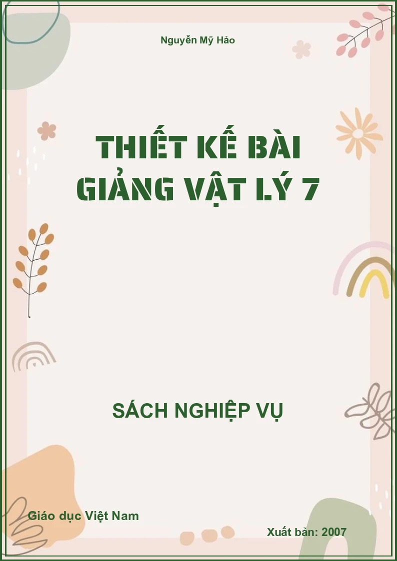 Thiết kế bài giảng Vật lý 7