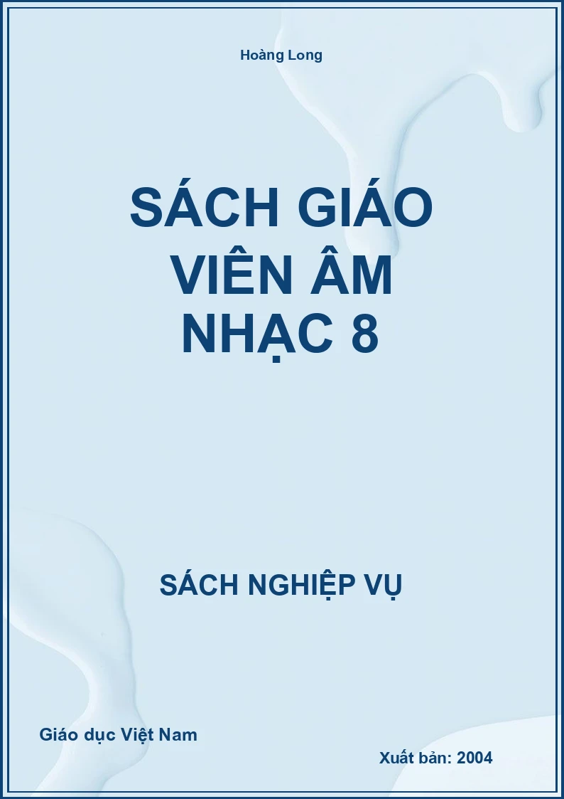Sách Giáo Viên Âm nhạc 8