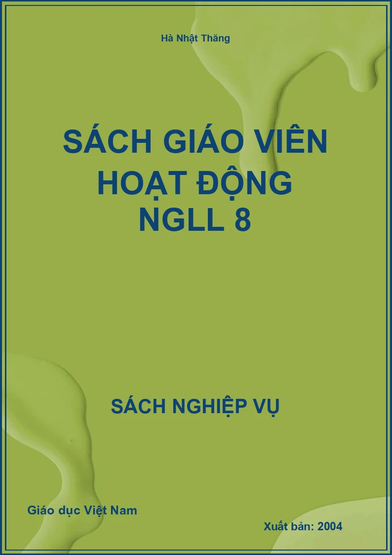 Sách Giáo Viên Hoạt động NGLL 8