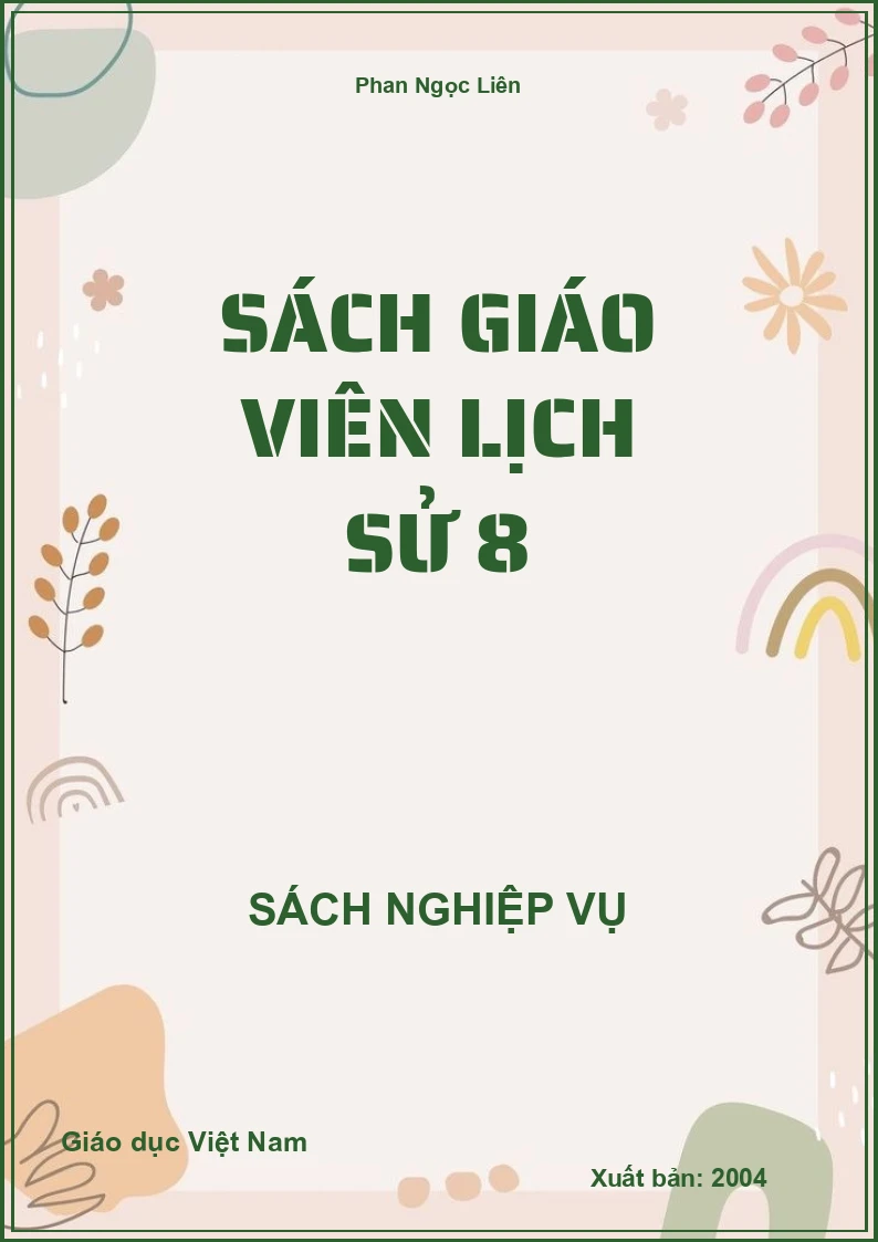Sách Giáo Viên Lịch sử 8