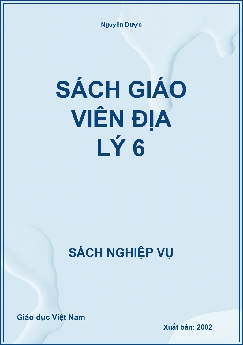 Sách Giáo Viên Địa lý 6