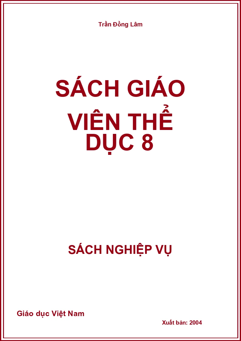 Sách Giáo Viên Thể dục 8
