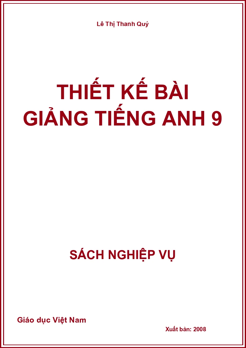 Thiết kế bài giảng Tiếng Anh 9