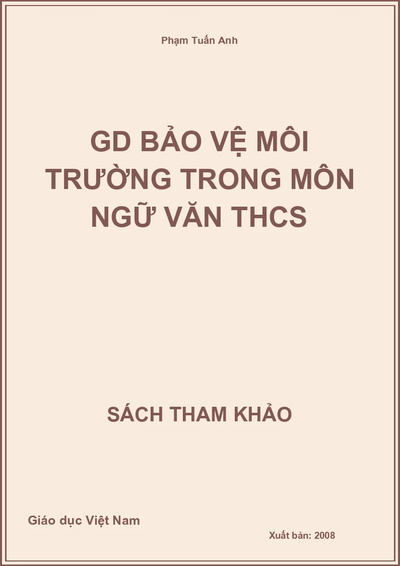 GD bảo vệ môi trường trong môn ngữ văn THCS