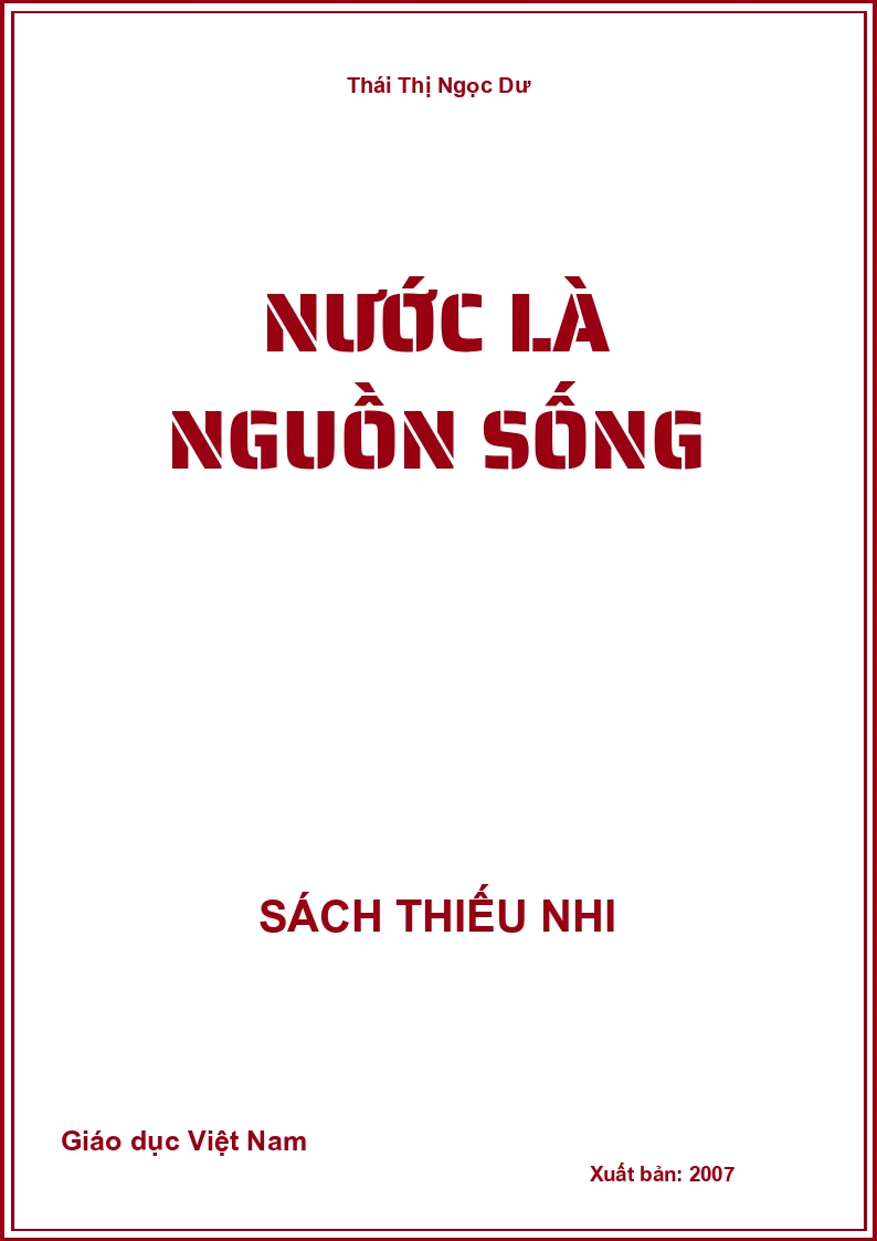 Nước là nguồn sống