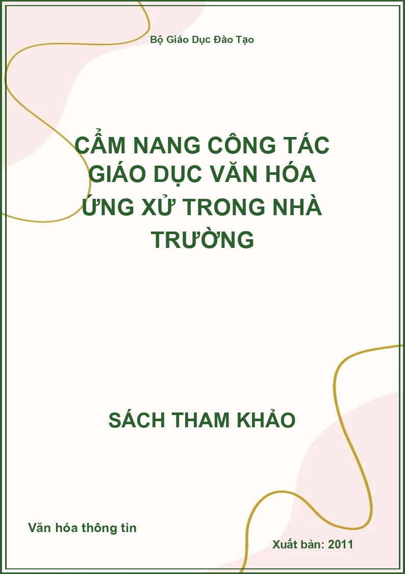 Cẩm nang công tác giáo dục văn hóa ứng xử trong nhà trường