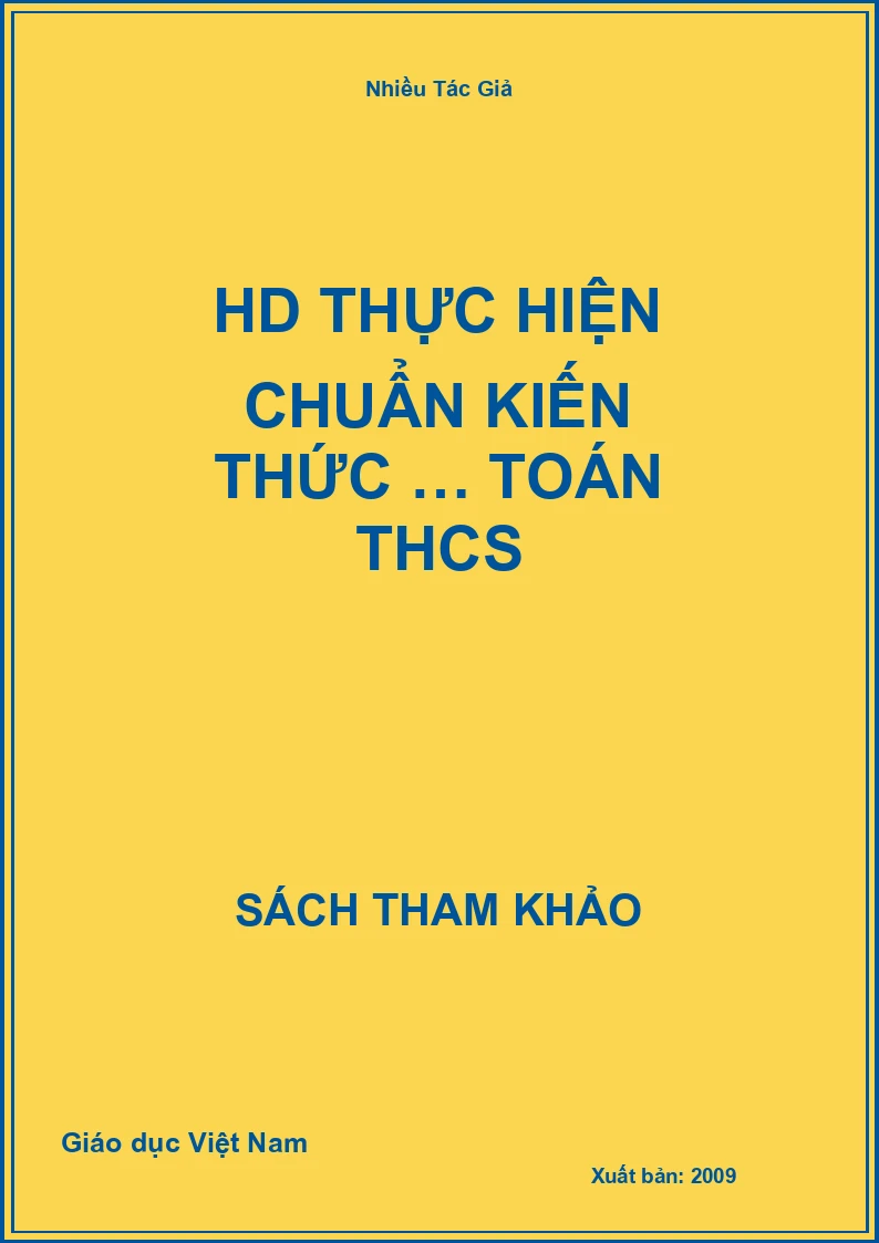 HD thực hiện chuẩn kiến thức … Toán THCS