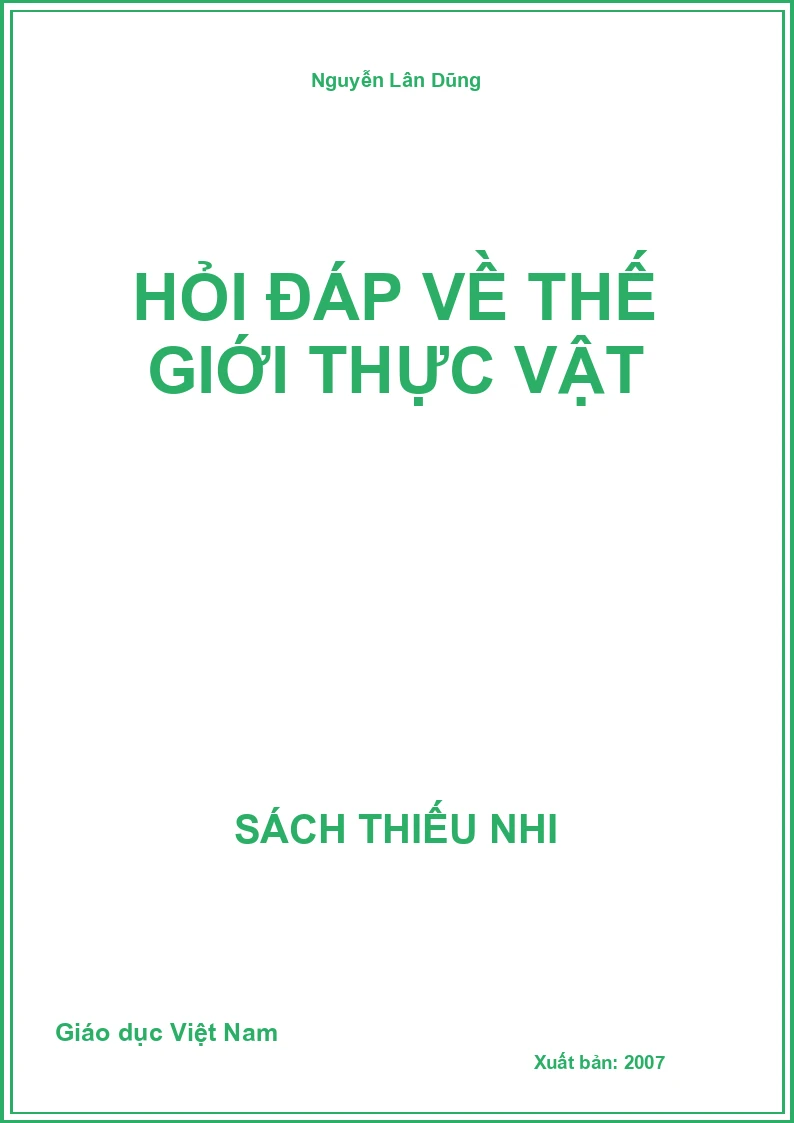 Hỏi đáp về thế giới thực vật