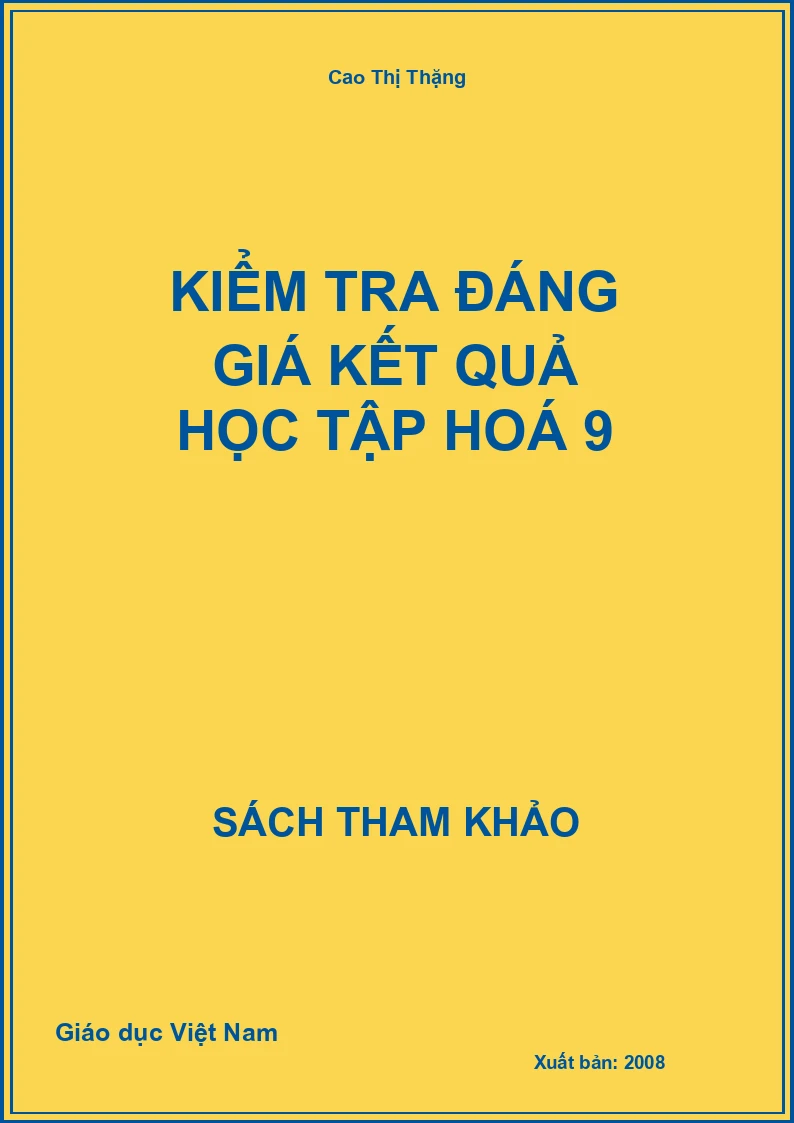 Kiểm tra đáng giá kết quả học tập hoá 9