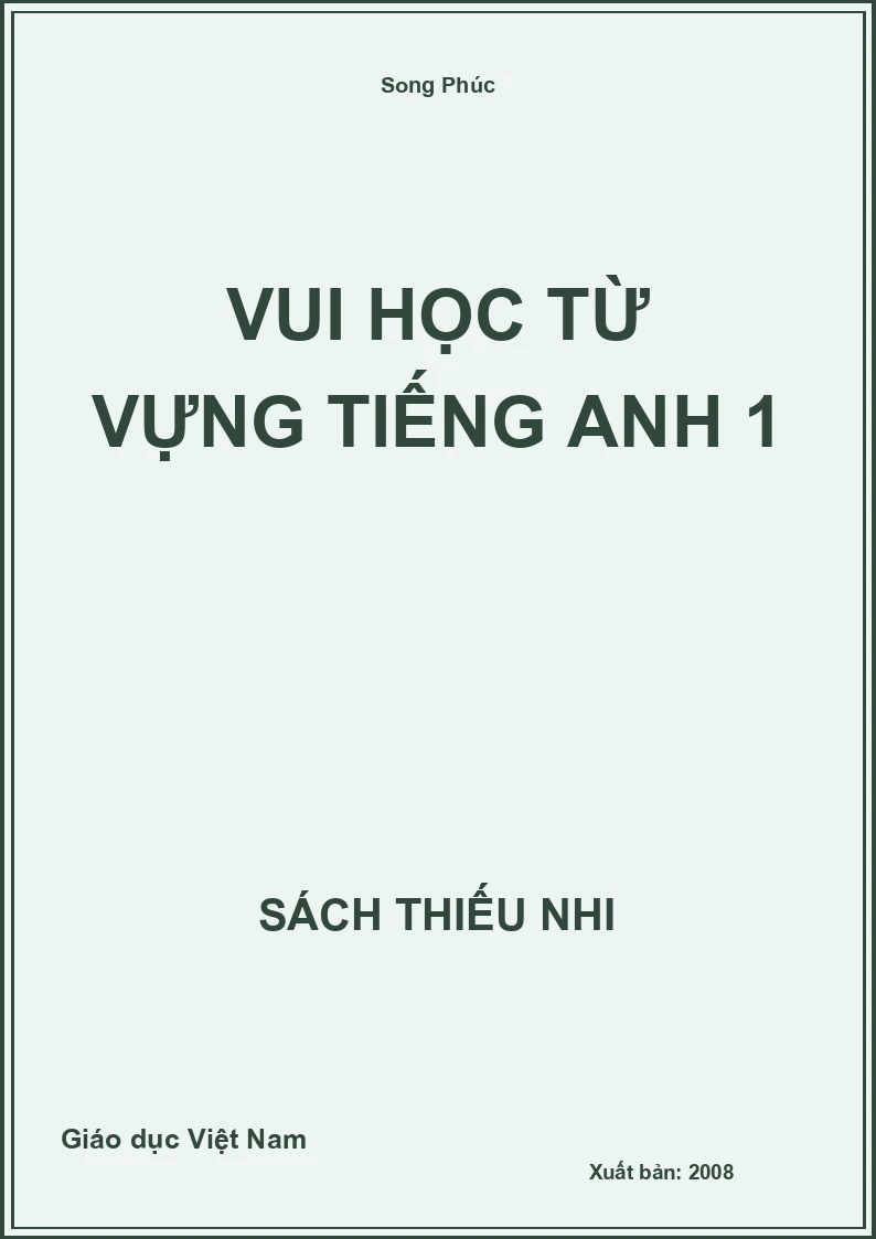 Vui học từ vựng tiếng anh 1