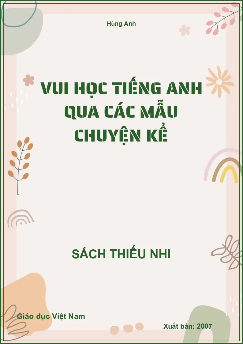Vui học tiếng anh qua các mẫu chuyện kể