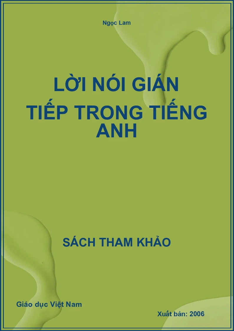 Lời nói gián tiếp trong tiếng anh