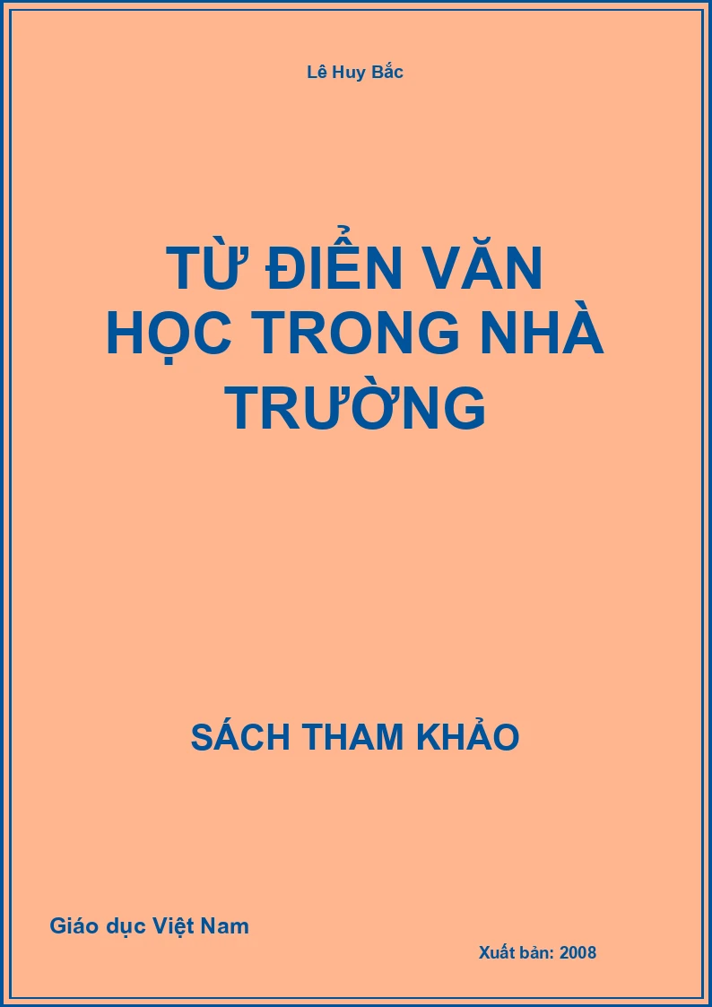 Từ điển văn học trong nhà trường