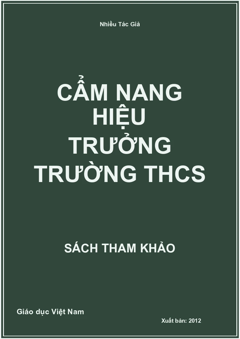 Cẩm nang hiệu trưởng trường THCS