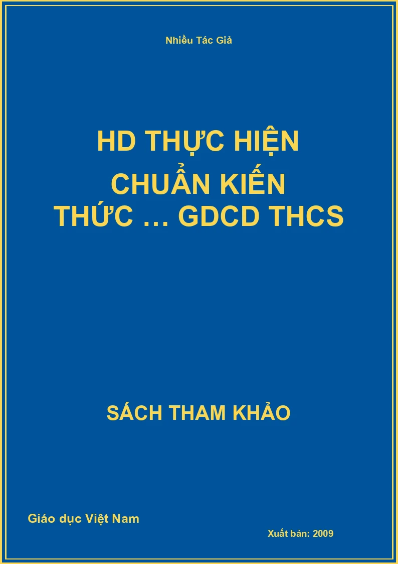 HD thực hiện chuẩn kiến thức … GDCD THCS
