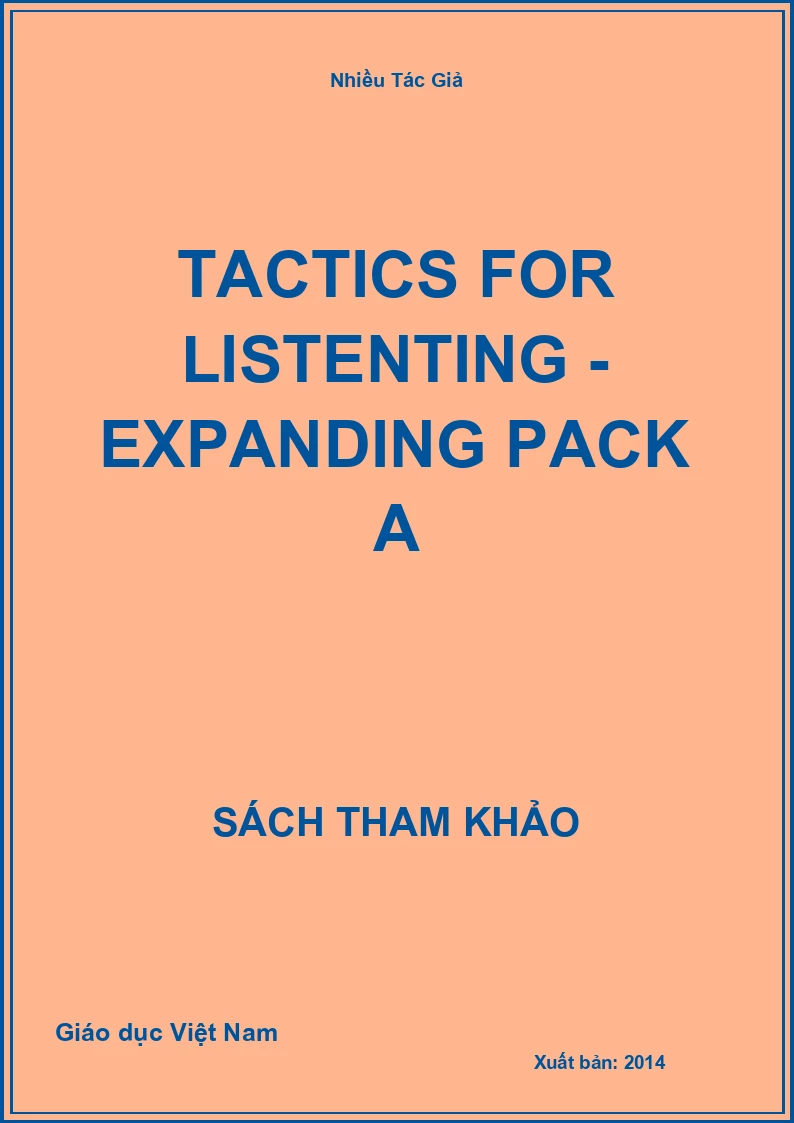 Tactics for listenting - Expanding Pack A