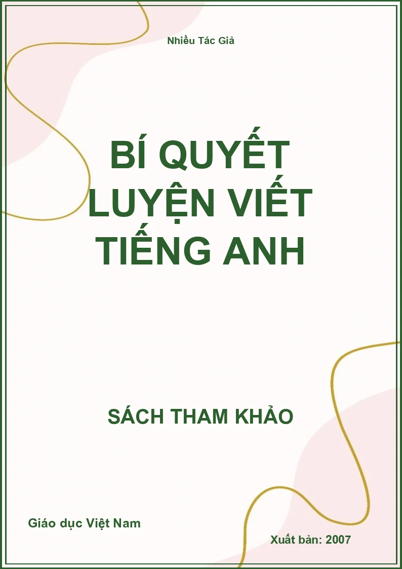 Bí quyết luyện viết tiếng anh
