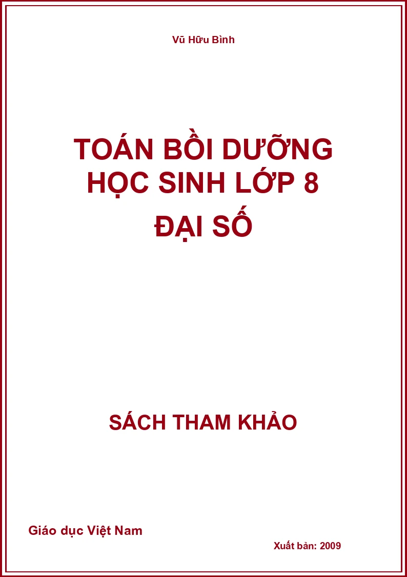 Toán bồi dưỡng học sinh lớp 8 đại số