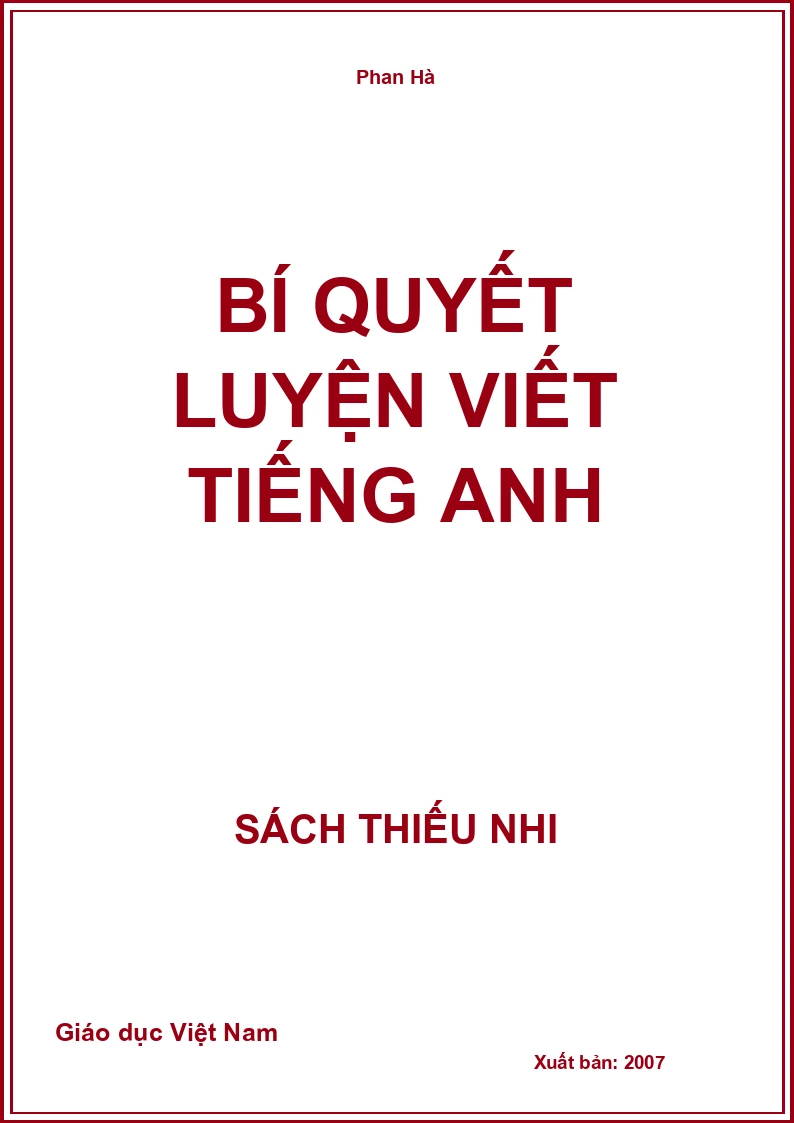 Bí quyết luyện viết tiếng anh