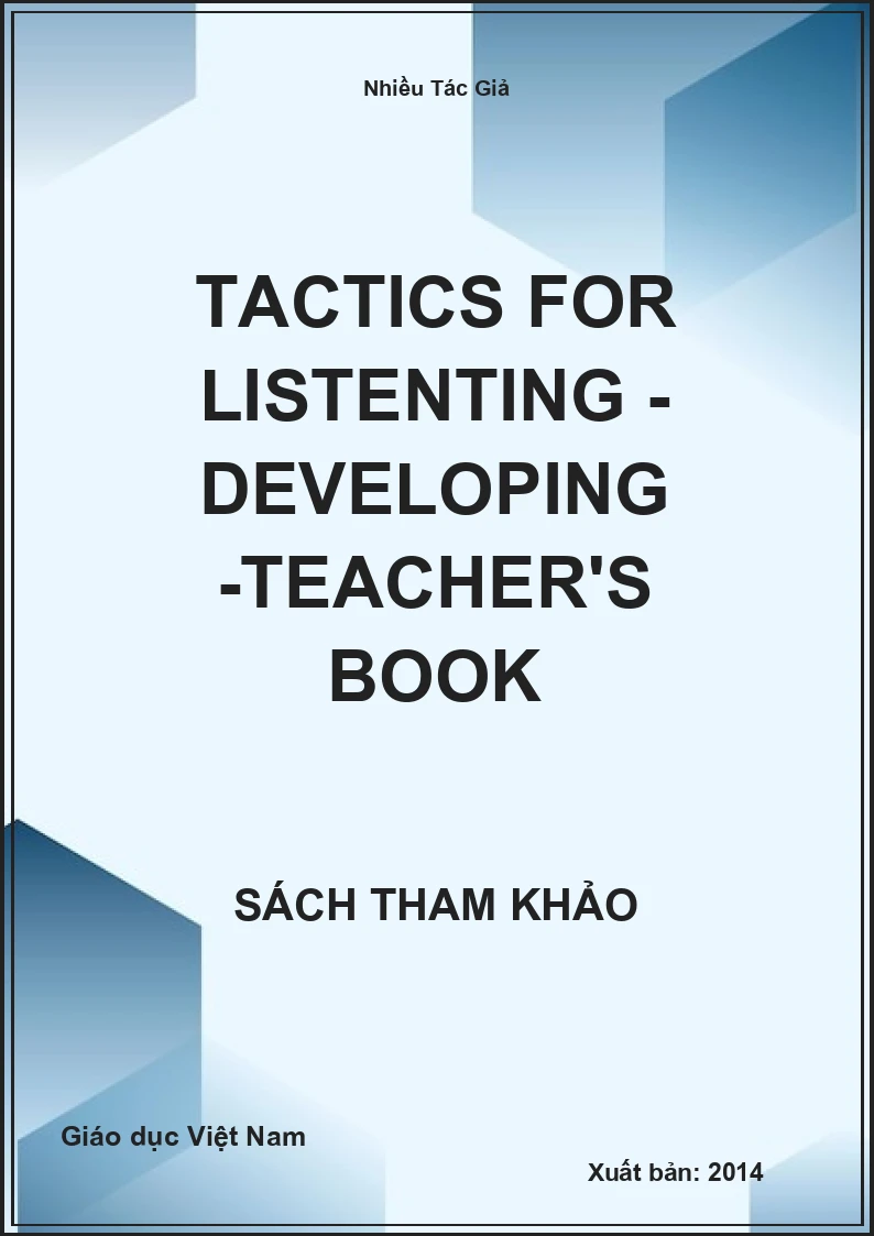 Tactics for listenting - Developing -Teacher's book