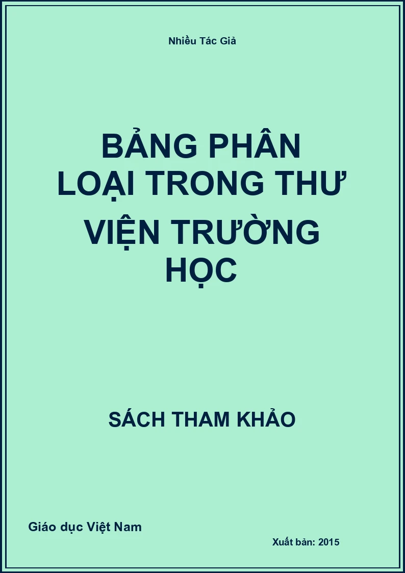 Bảng phân loại trong thư viện trường học