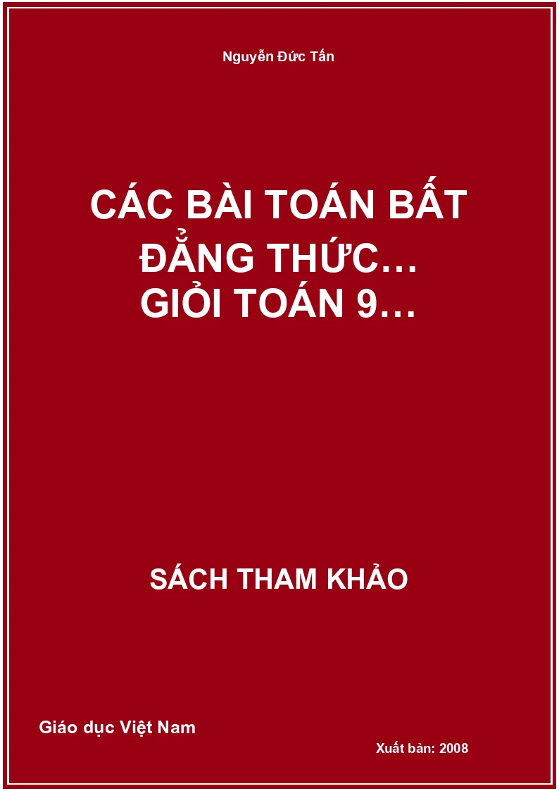 Các bài toán bất đẳng thức… giỏi toán 9…