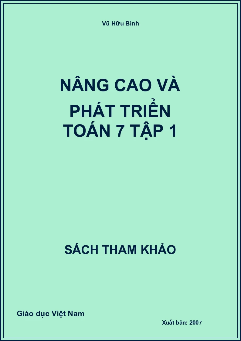 Nâng cao và phát triển toán 7 tập 1