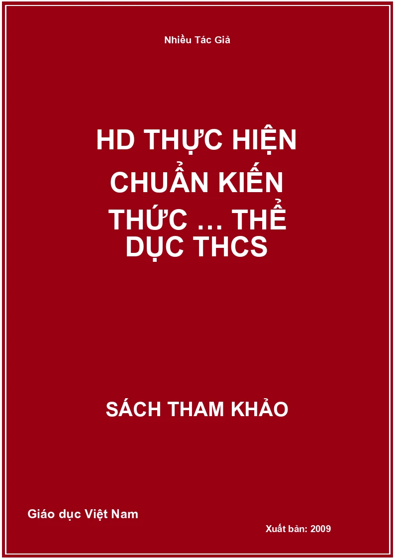 HD thực hiện chuẩn kiến thức … Thể dục THCS