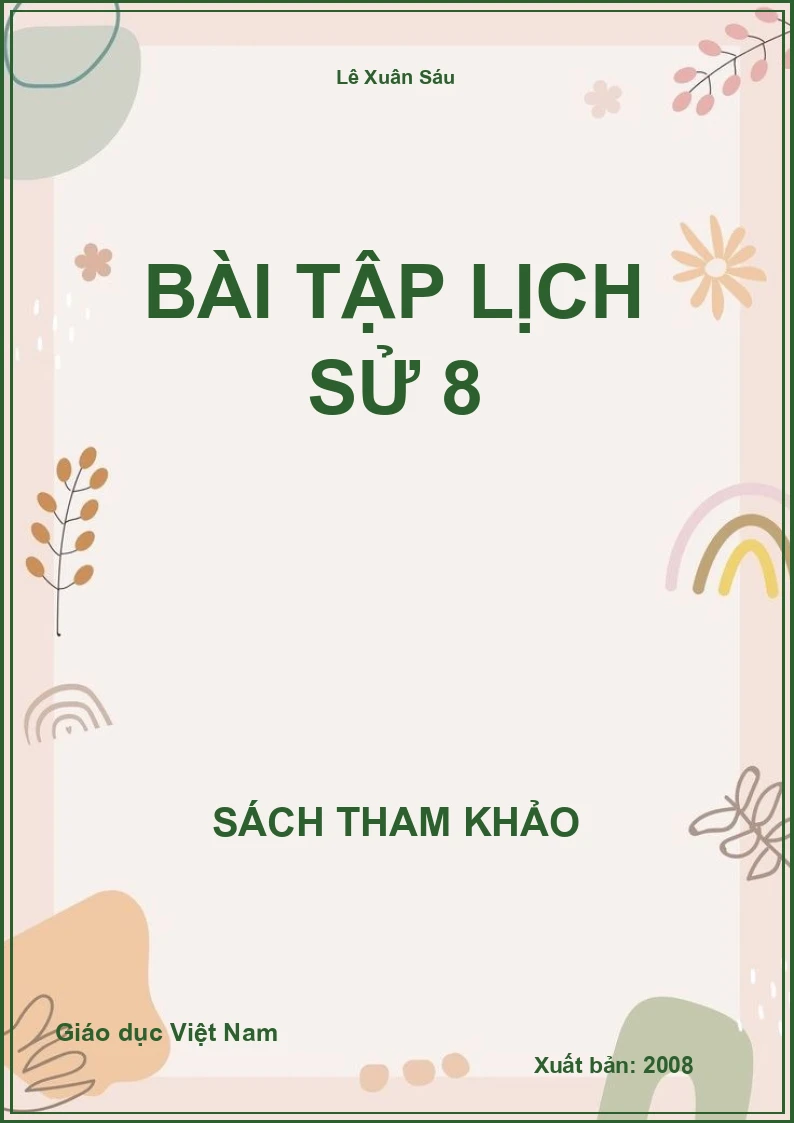 Bài tập Lịch Sử 8
