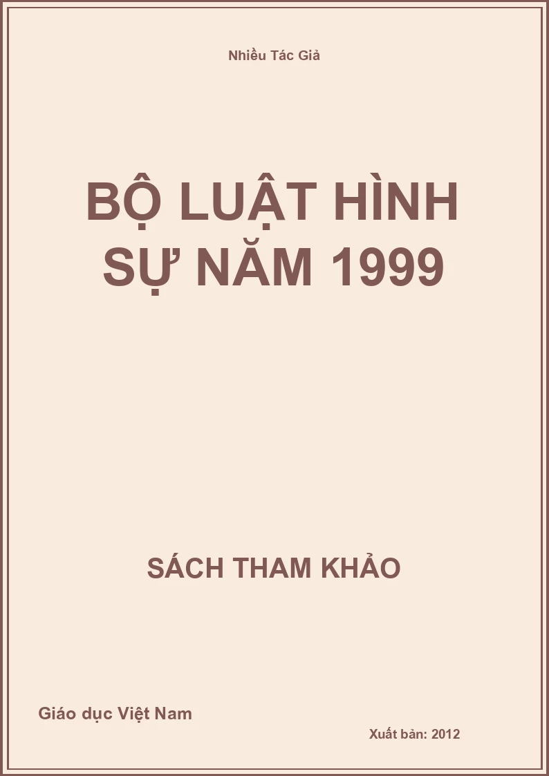 Bộ luật hình sự năm 1999