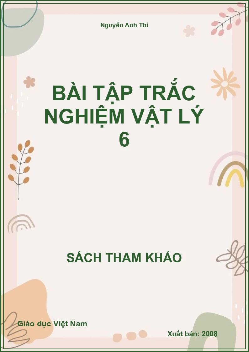 Bài tập trắc nghiệm vật lý 6