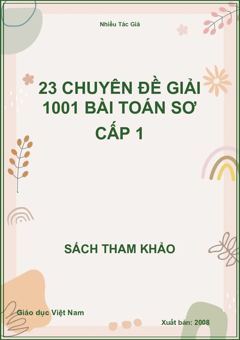 23 chuyên đề giải 1001 bài toán sơ cấp 1