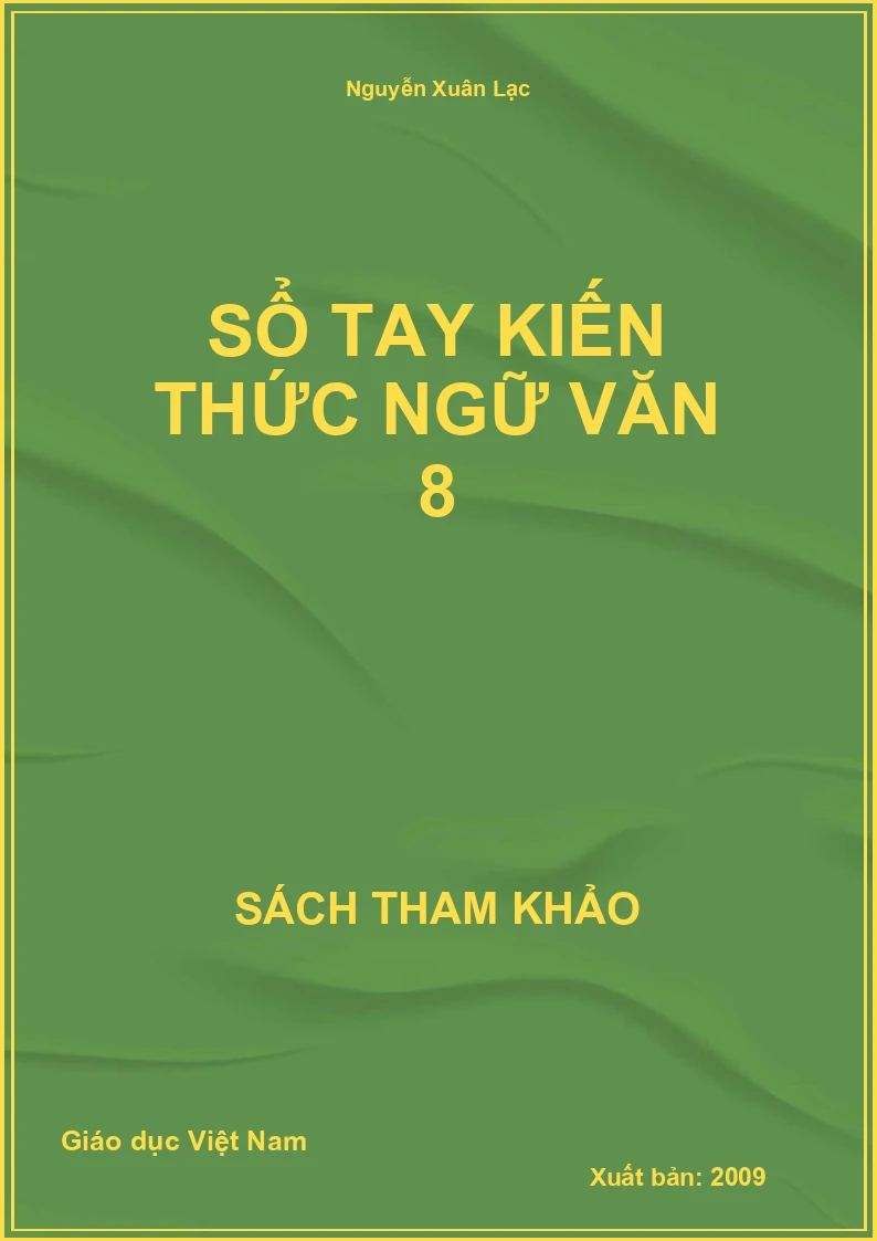 Sổ tay kiến thức ngữ văn 8