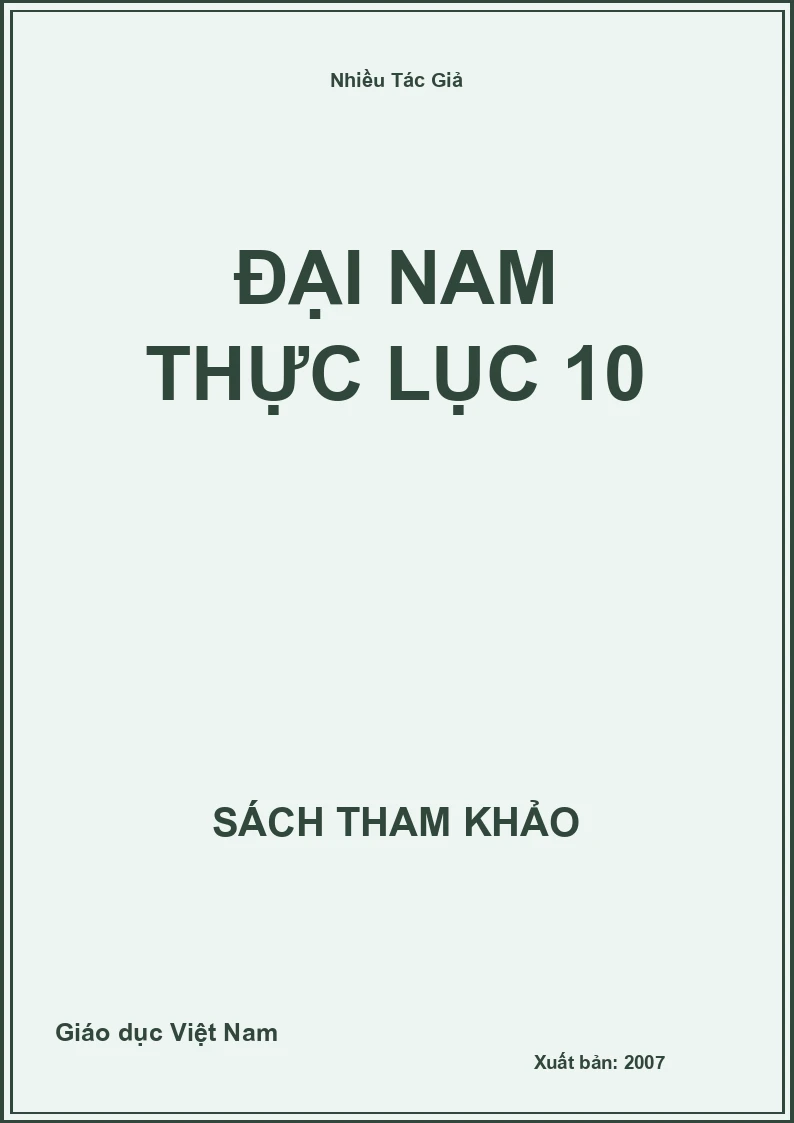 Đại Nam thực lục 10