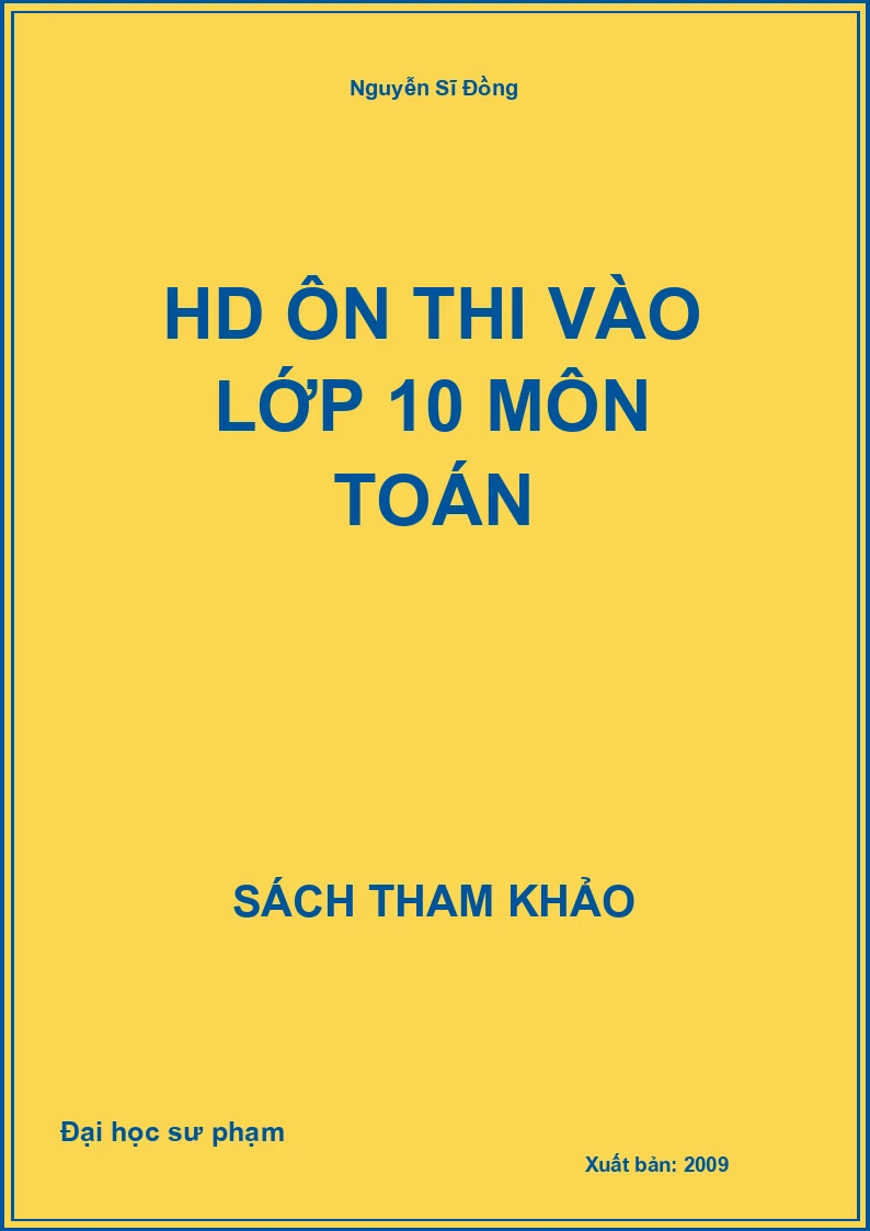HD ôn thi vào lớp 10 môn toán