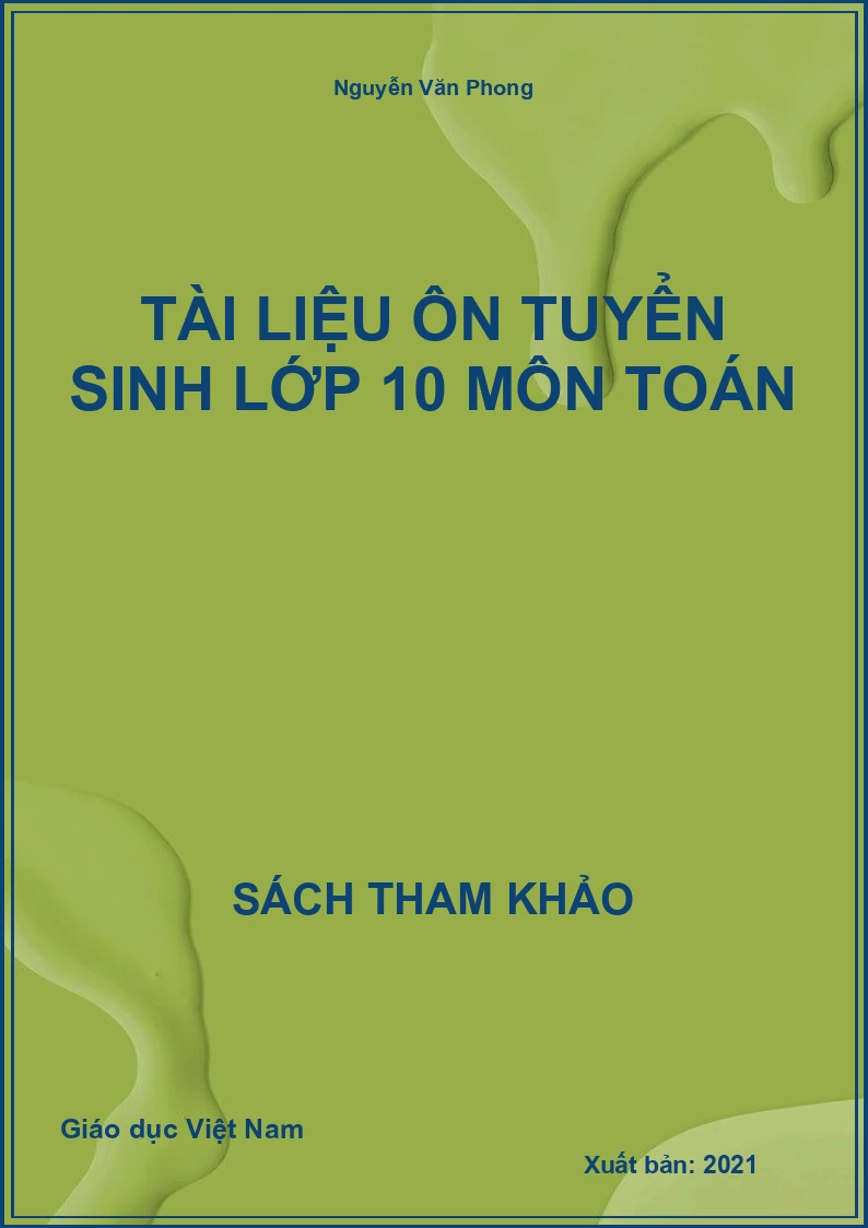 Tài liệu ôn tuyển sinh lớp 10 môn toán