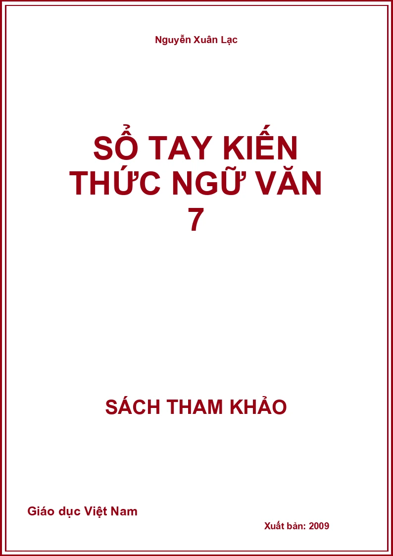 Sổ tay kiến thức ngữ văn 7