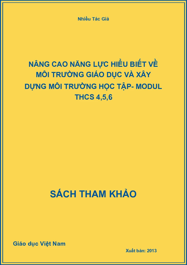 Nâng cao năng lực hiểu biết về môi trường giáo dục và xây dựng môi trường học tập- Modul THCS 4,5,6