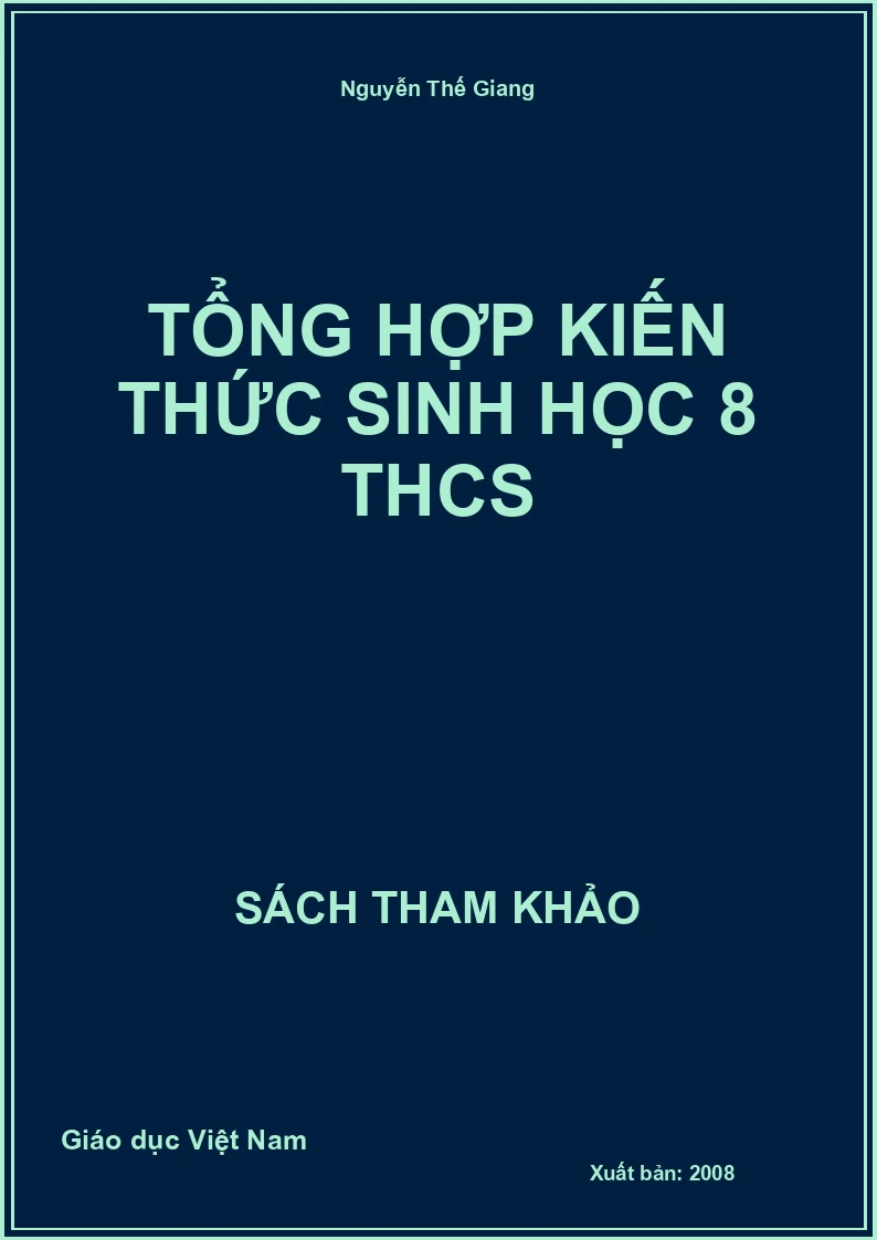 Tổng hợp kiến thức sinh học 8 THCS
