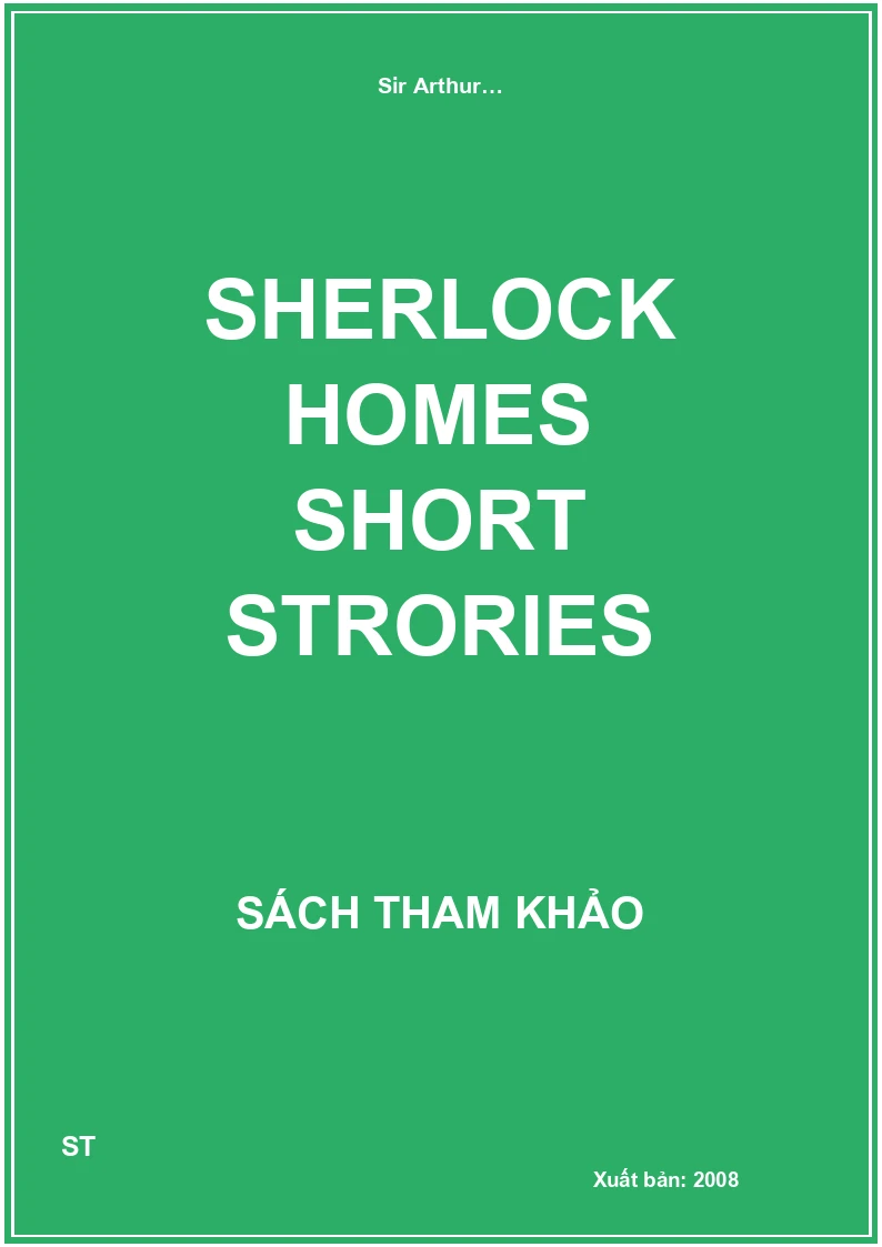 Sherlock Homes Short Strories