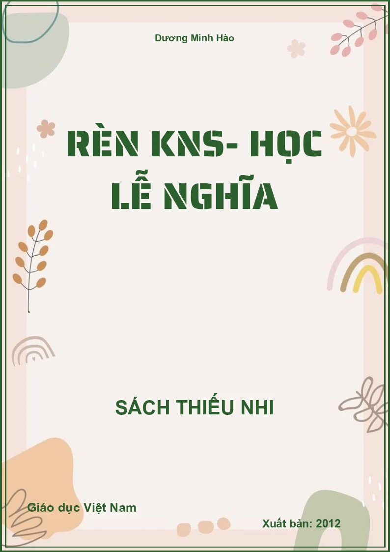 Rèn KNS- học lễ nghĩa