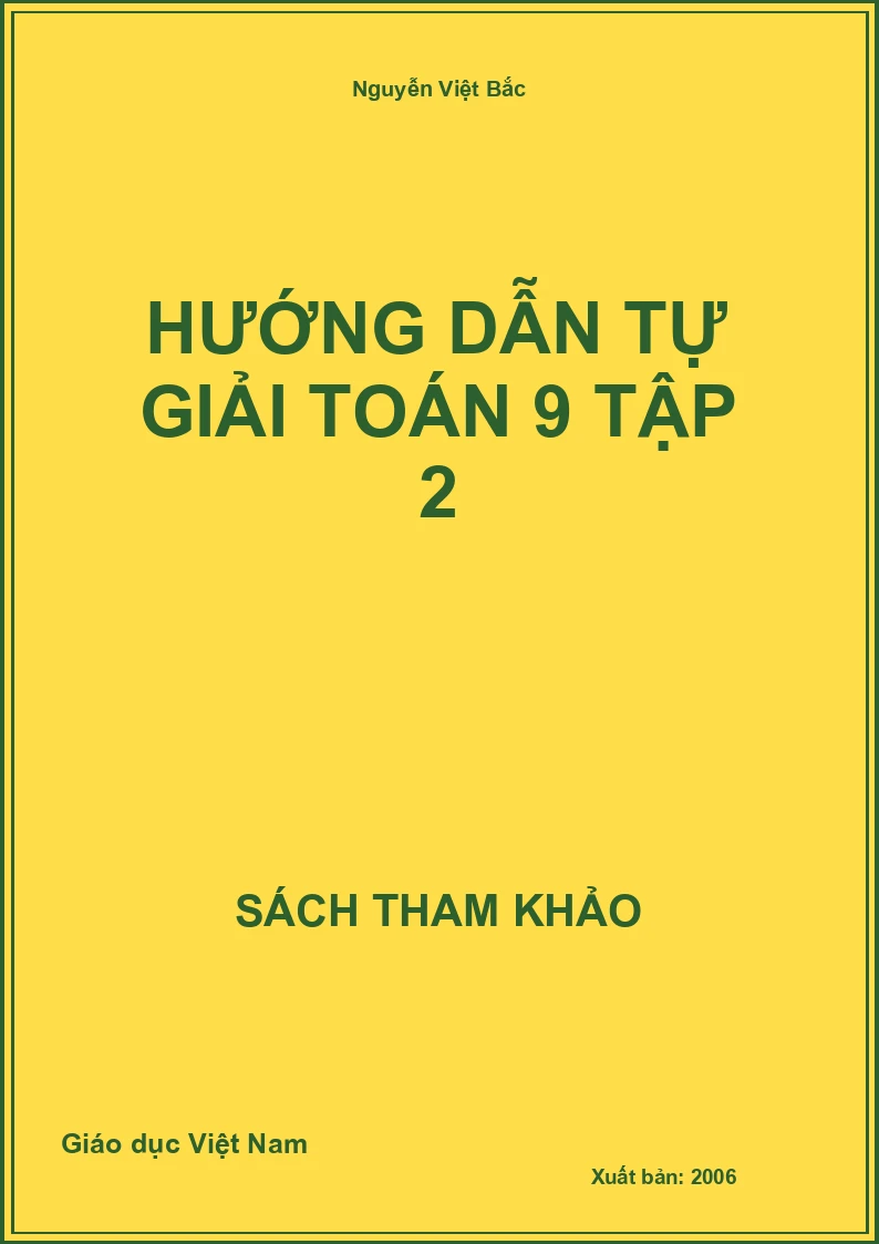 Hướng dẫn tự giải toán 9 tập 2