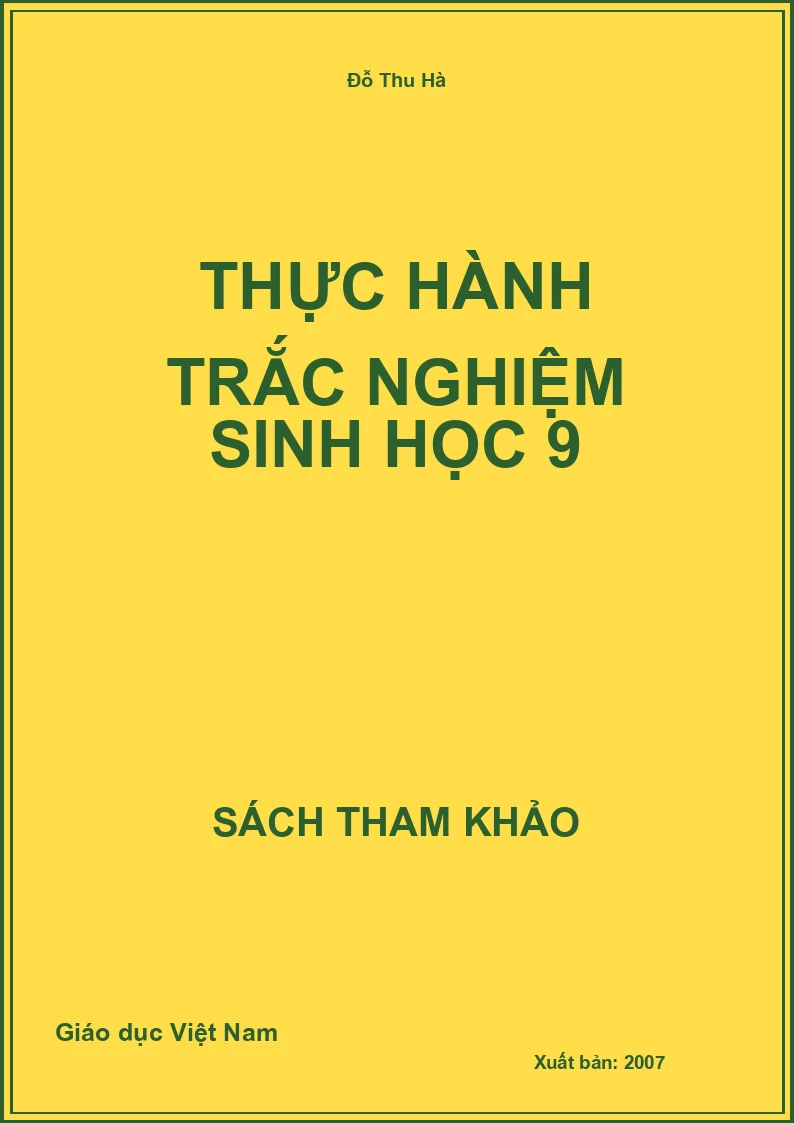 Thực hành trắc nghiệm sinh học 9