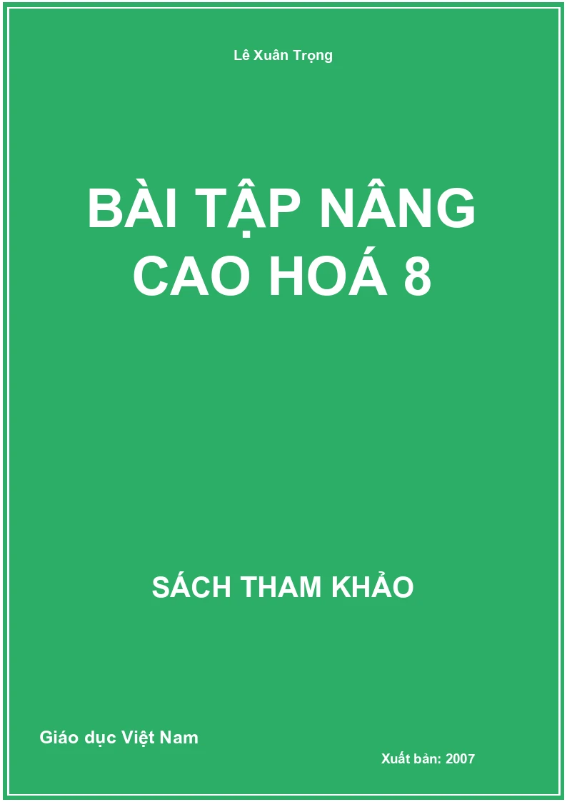 Bài tập nâng cao hoá 8